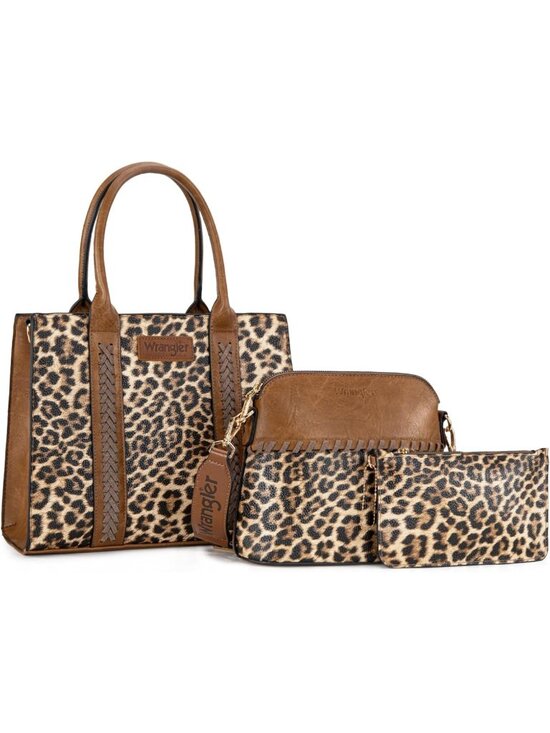Handbags - Stylish 3PC Women's Tote, Crossbody Handbag & Wallet Set with Guitar Strap